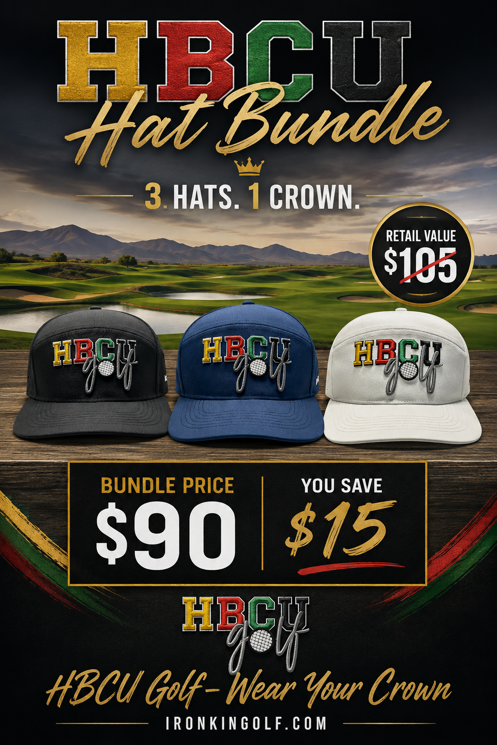 HBCU Golf Hat Bundle