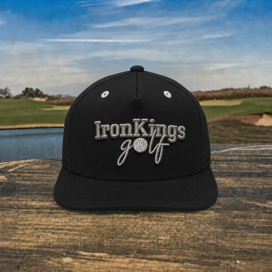 Black Iron Kings Golf Hat (5 Panel)