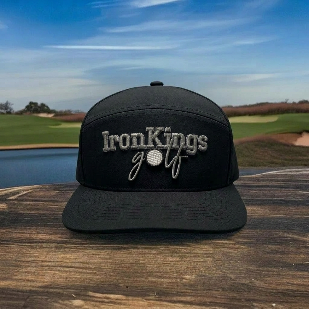 Black Iron Kings Golf Hat (6 panel)