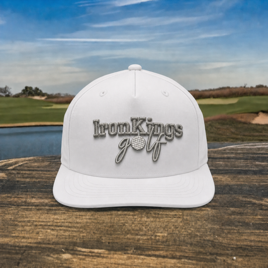 White Iron Kings Golf Hat (5 panel)